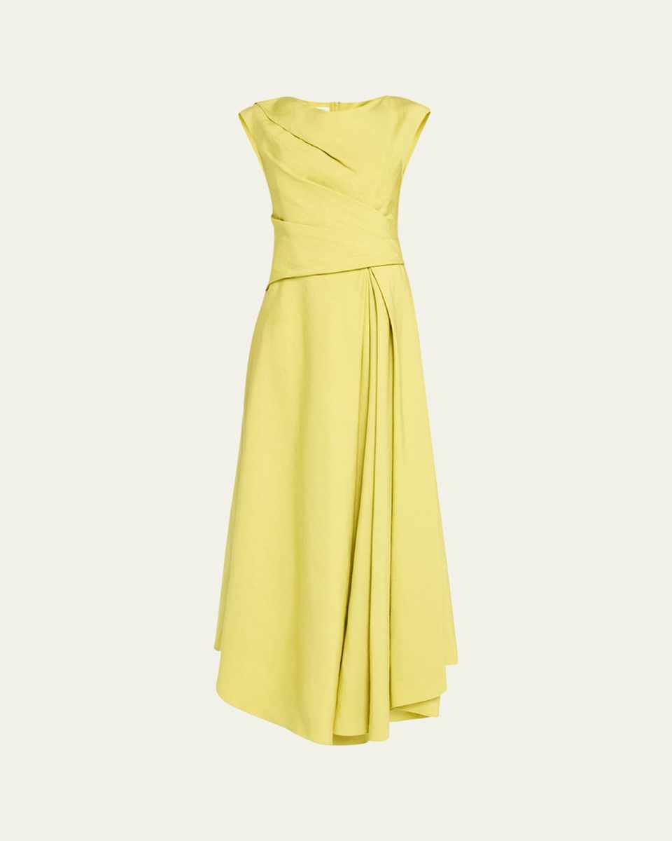 Drape-Front Asymmetric Dress